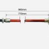 Alko Button End Detachable Trailer Bowden Brake Cable 770mm (770mm inner- 980mm outer)