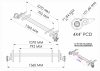 AXLE 600KG GROSS UNBRAKED 4X4PCD 1360ohf 750mbc angle iron mounting brackets 792mm between angle iron