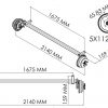 AXLE 1600KG BRAKED 1675MBC 2140OHF 5X112PCD