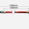 Alko Button End Detachable Trailer Bowden Brake Cable 1320mm (1320mm inner-1530mm outer)