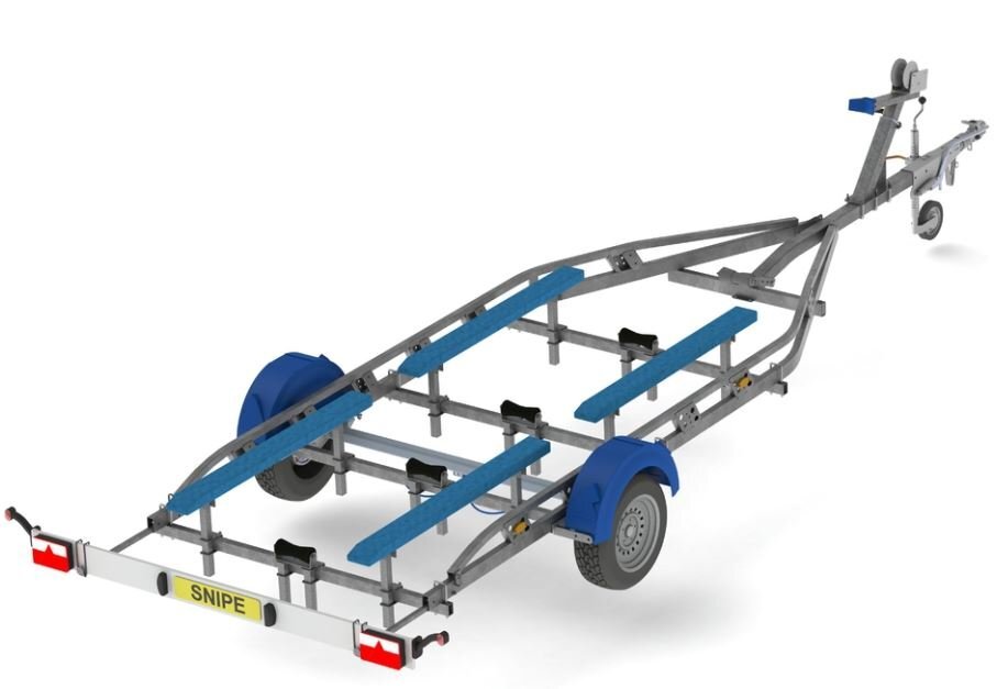 Dingy Rack Rib Trailer with Dinghy Racks – Snipe Trailers