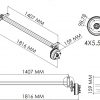 Axle 1300kg 1405mbc 1816ohf 4x5.5pcd Braked