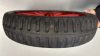 Puncture Proof trolley wheel 395x90-8  26mm red plastic rim