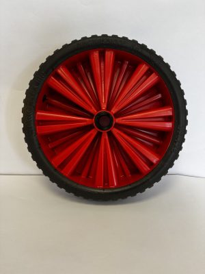 Puncture Proof trolley wheel 395x90-8  26mm red plastic rim