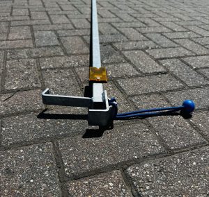 light board arm standard 25 box 2m long cranked end