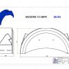Snipe Blue Mudguard for 13" whl 750MM