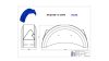 Snipe Blue Mudguard for 13" whl 750MM
