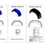 Blue Standard 8 inch Plastic Mudguard