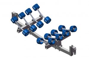 Snipe Y frame 16 roller swing beam assembly